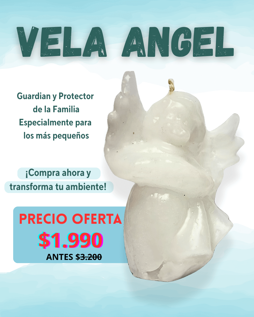 Promoción web vela figura angel en La Flor del Naturismo